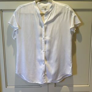 Cloth and Stone white flutter sleeve blouse